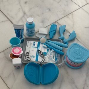 Melissa & Doug Blue Dental Playset with Teeth, Tools & Accessories